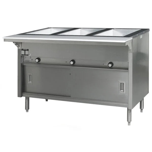 Eagle Group | Three Pan Open Well Stationary Electric Hot Food Table