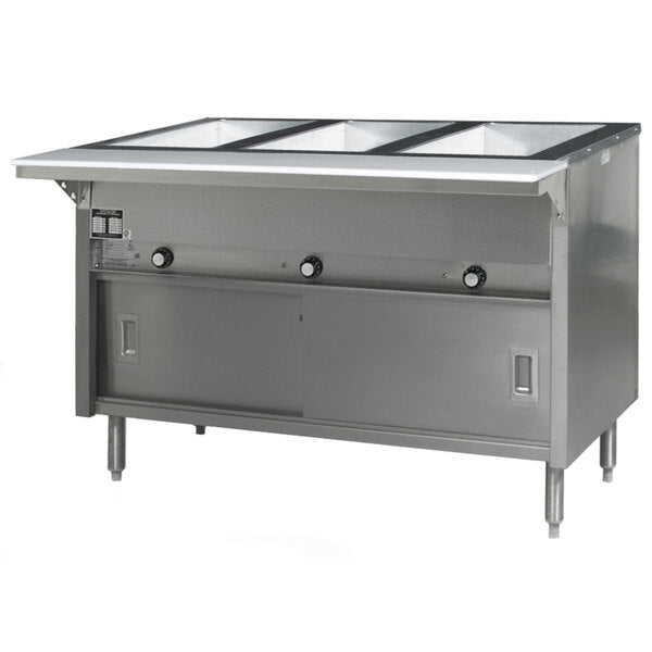 Eagle Group HT3CB-240 | Three Pan Open Well Stationary Electric Hot Food Table