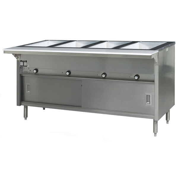 Eagle Group | Four Pan Open Well Stationary Electric Hot Food Table