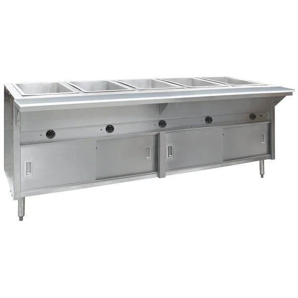 Eagle Group HT5CB-240 | Five Pan Open Well Stationary Electric Hot Food Table