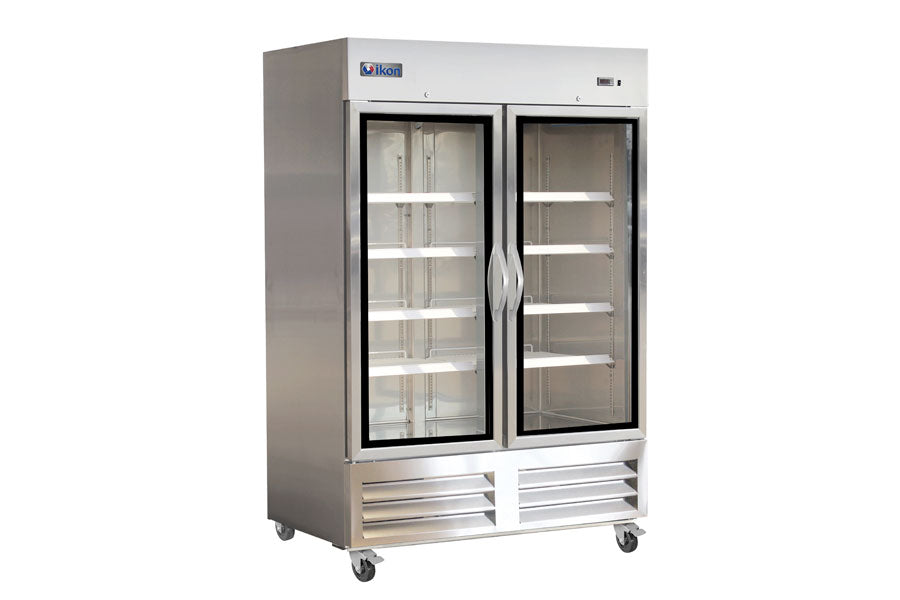 IKON IB54RG | 54" Wide 2 Glass Door Bottom Mount Reach-In Refrigerator