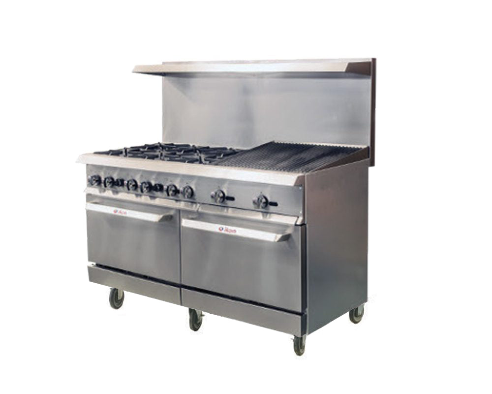 IKON IR-6B-24RB-60 | 60" Wide Gas Range