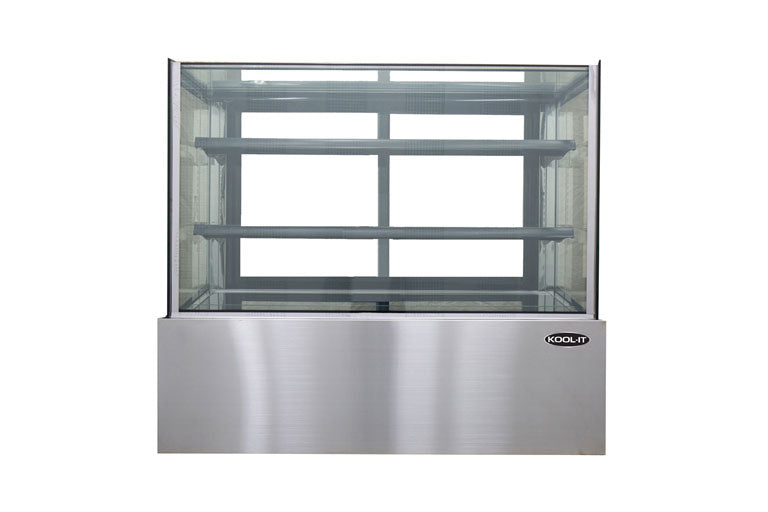 Kool-It KBF-72D | 71" Wide Flat Glass Non-Refrigerated Dry Display Case