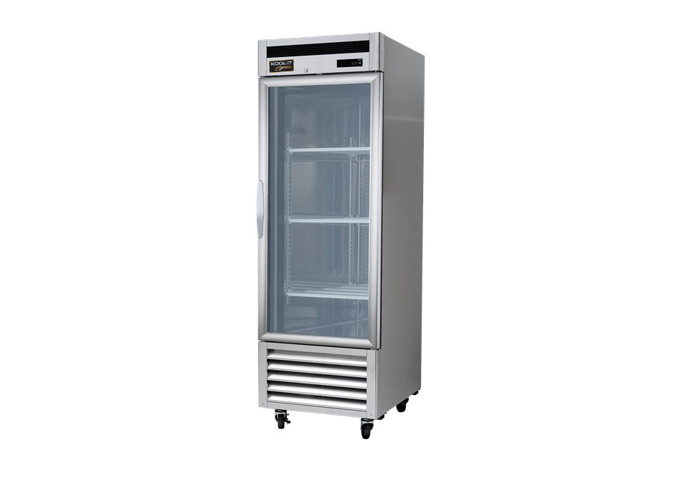 Kool-It KBSR-1G | 27" Wide 1 Glass Door Bottom Mount Reach-In Refrigerator