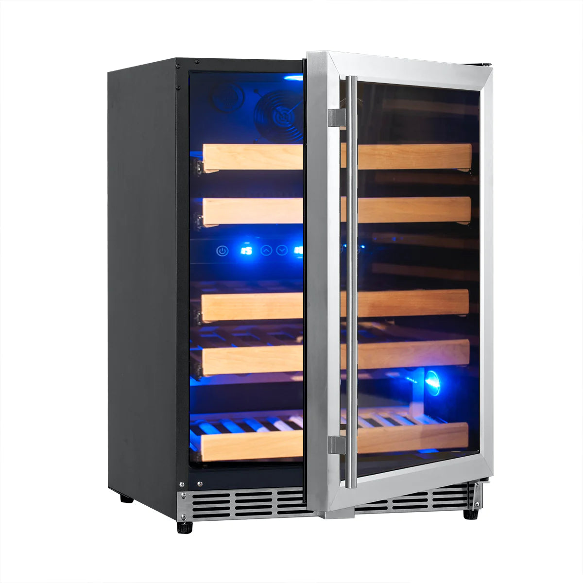 KingsBottle | 24" Wide Dual Zone 44 Bottle Wine Fridge