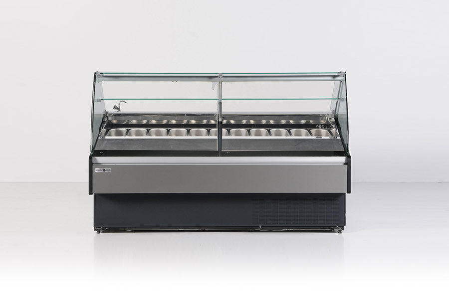 Hydra-Kool KFM-GL-40-S | 40" Wide Self Contained Curved Glass Gelato Display Case