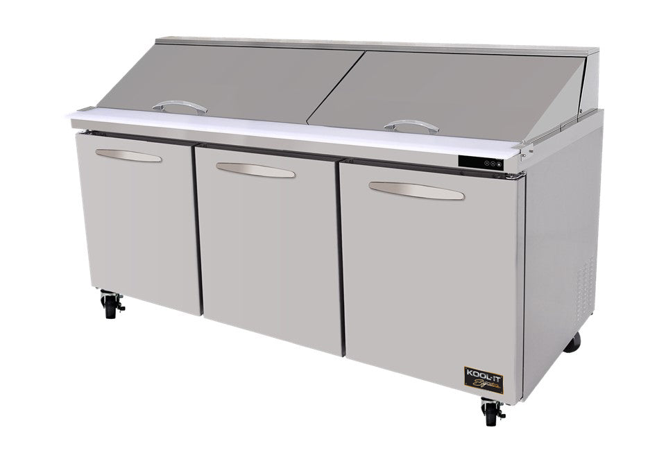 Kool-It KSTM-72-3 | 72" Wide 3 Door Mega Top Sandwich Prep Table