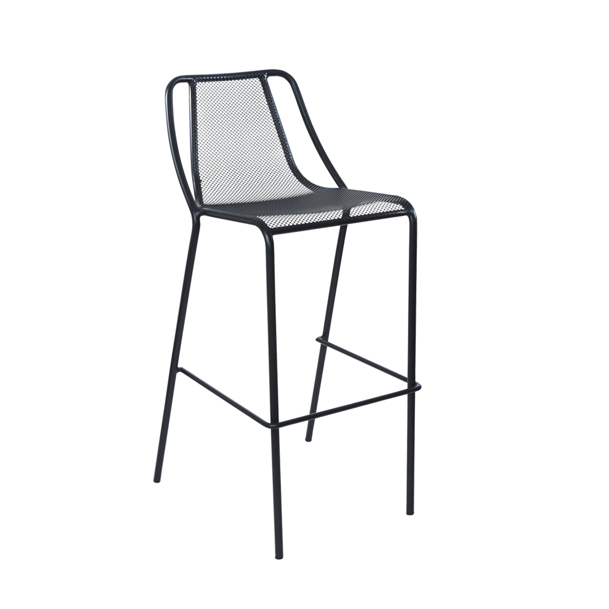 BFM Seating Kingston Black E-Coated Stackable Steel Chair