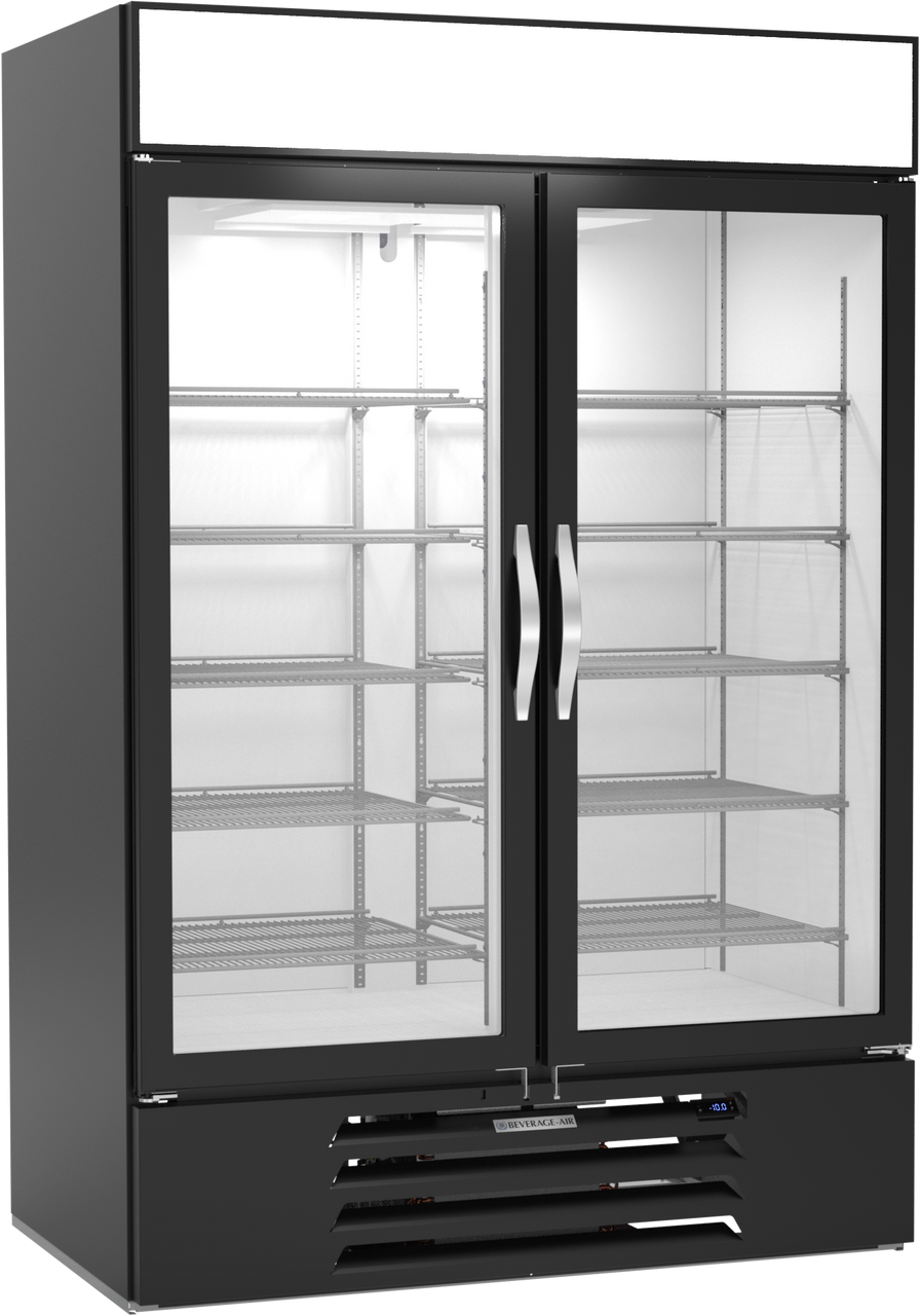 Beverage Air | 52" Wide 2 IQ Glass Door Merchandiser Freezer MarketMax Series