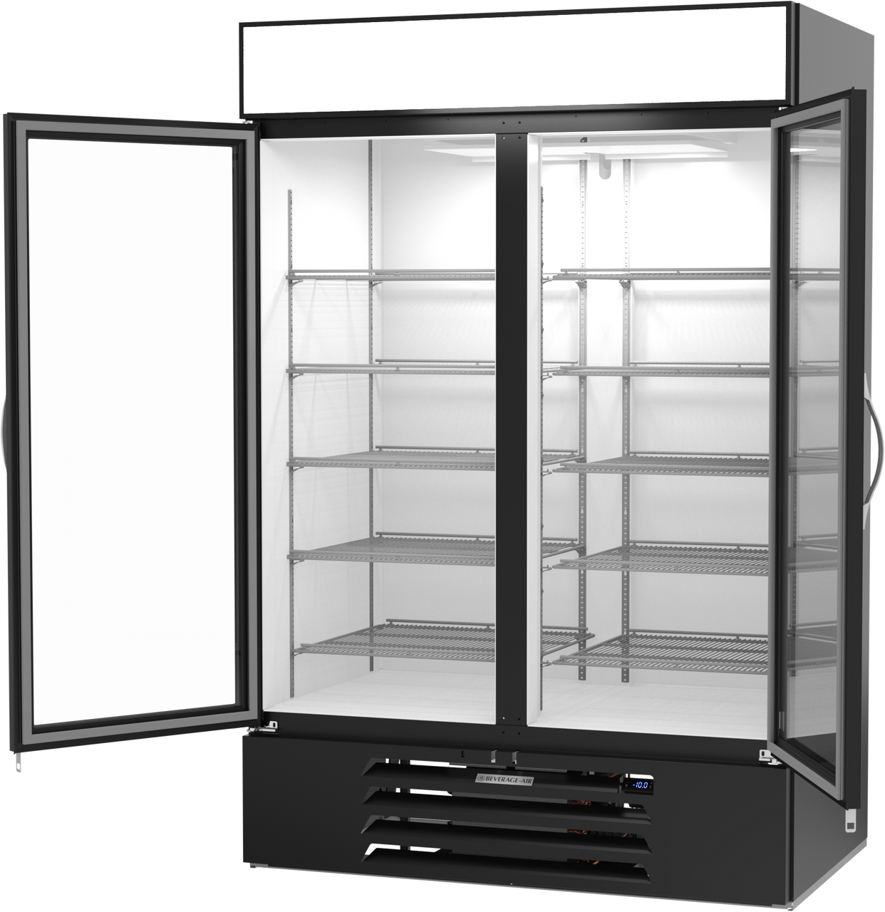 Beverage Air | 52" Wide 2 IQ Glass Door Merchandiser Freezer MarketMax Series