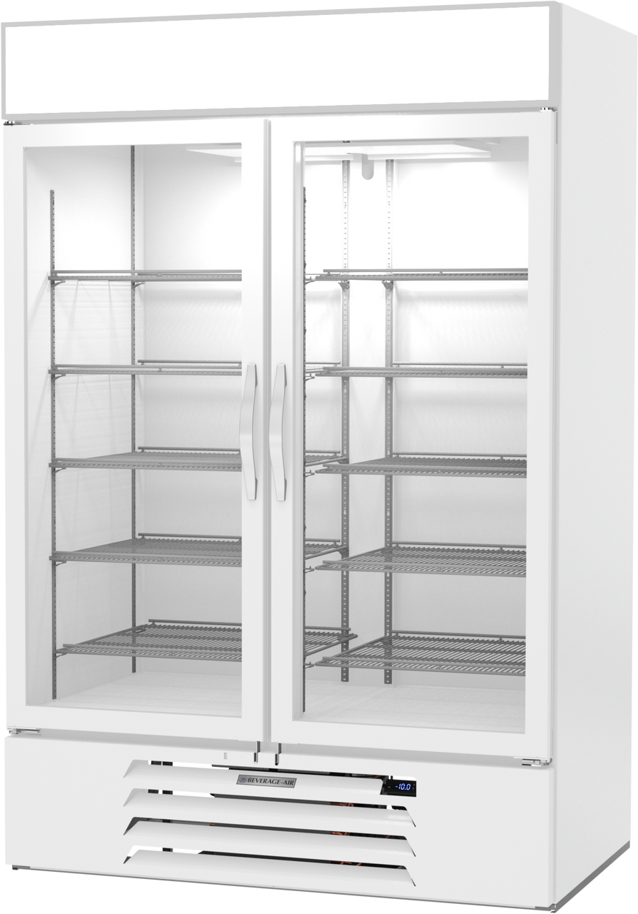 Beverage Air | 52" Wide 2 IQ Glass Door Merchandiser Freezer MarketMax Series