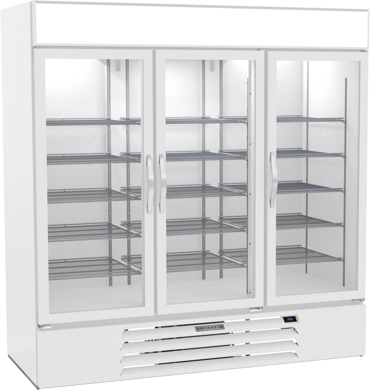 Beverage Air | 75" Wide 3 Swing Door Merchandiser Freezer MarketMax Series