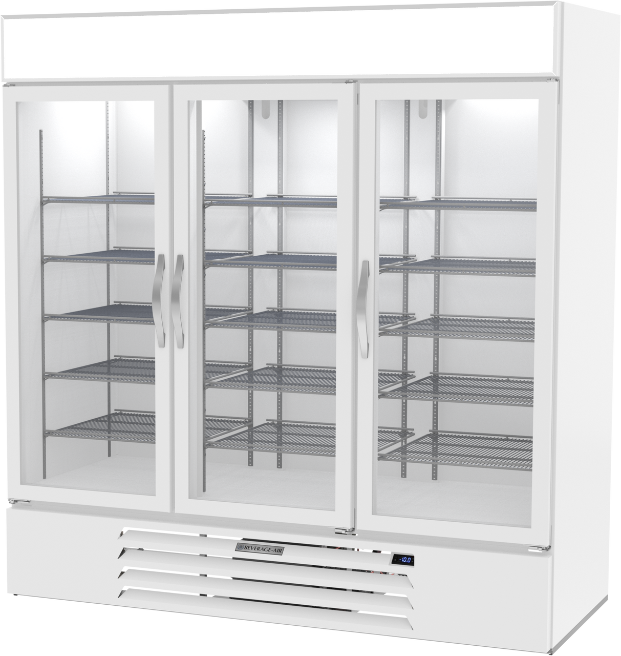 Beverage Air | 75" Wide 3 Swing Door Merchandiser Freezer MarketMax Series