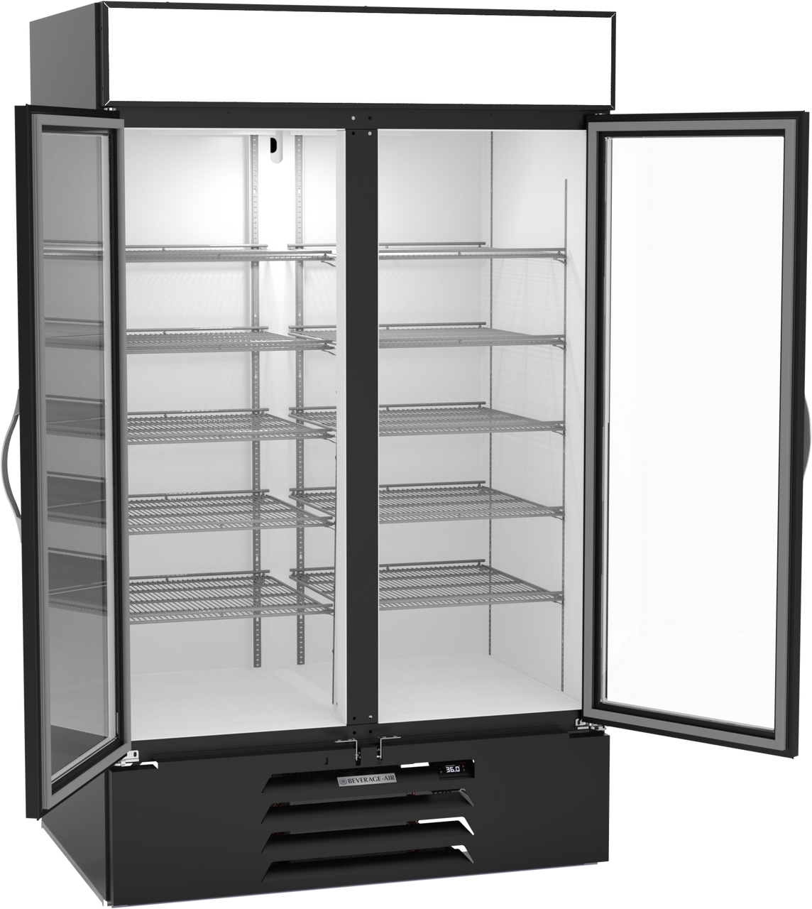 Beverage Air | 47" Wide 2 Swing Door Merchandiser Refrigerator MarketMax Series