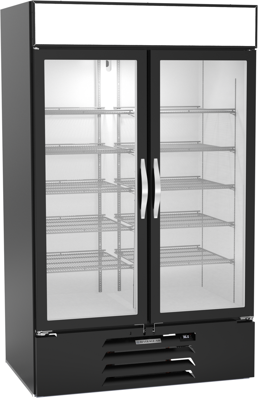 Beverage Air | 47" Wide 2 Swing Door Merchandiser Refrigerator MarketMax Series