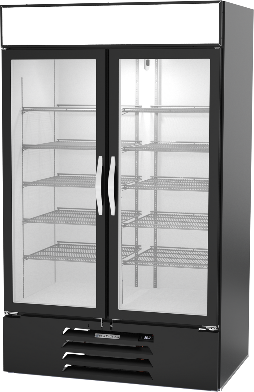 Beverage Air | 47" Wide 2 Swing Door Merchandiser Refrigerator MarketMax Series