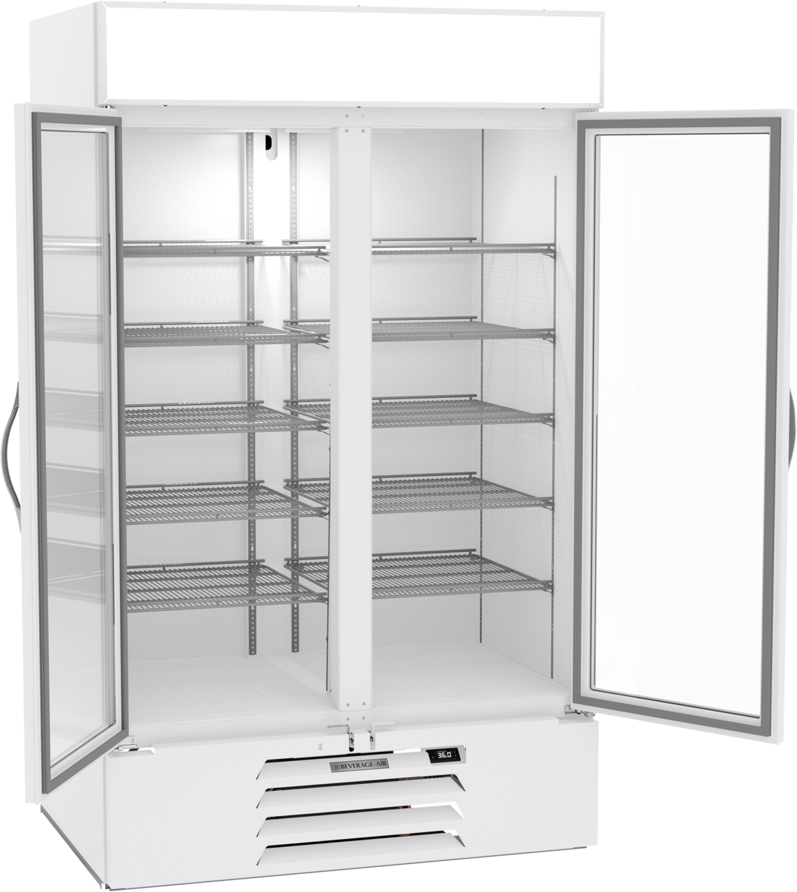 Beverage Air | 47" Wide 2 Swing Door Merchandiser Refrigerator MarketMax Series