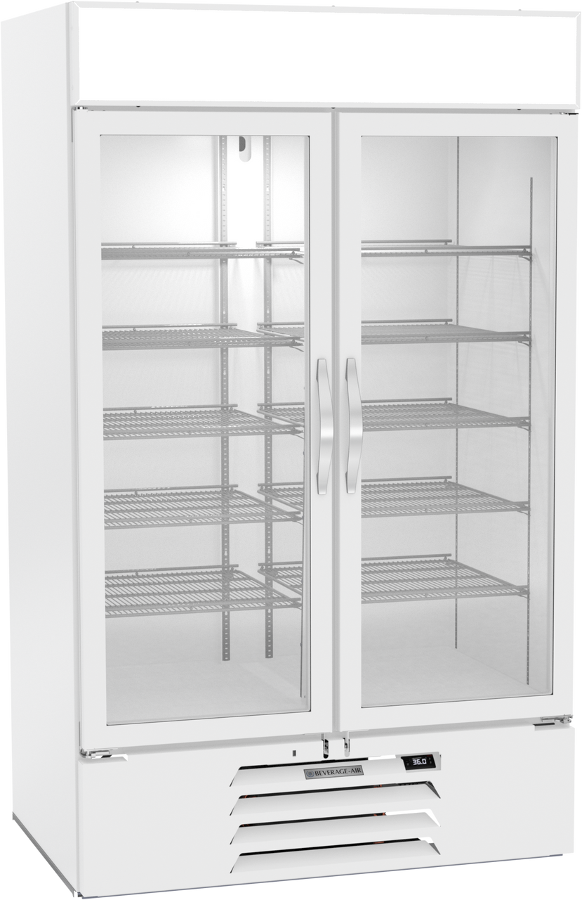 Beverage Air | 47" Wide 2 Swing Door Merchandiser Refrigerator MarketMax Series