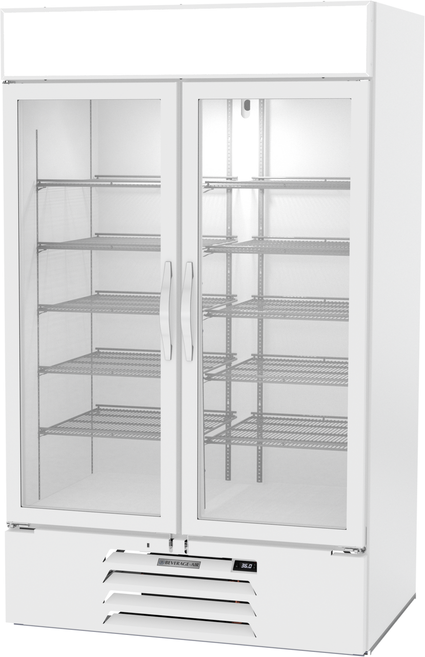 Beverage Air | 47" Wide 2 Swing Door Merchandiser Refrigerator MarketMax Series