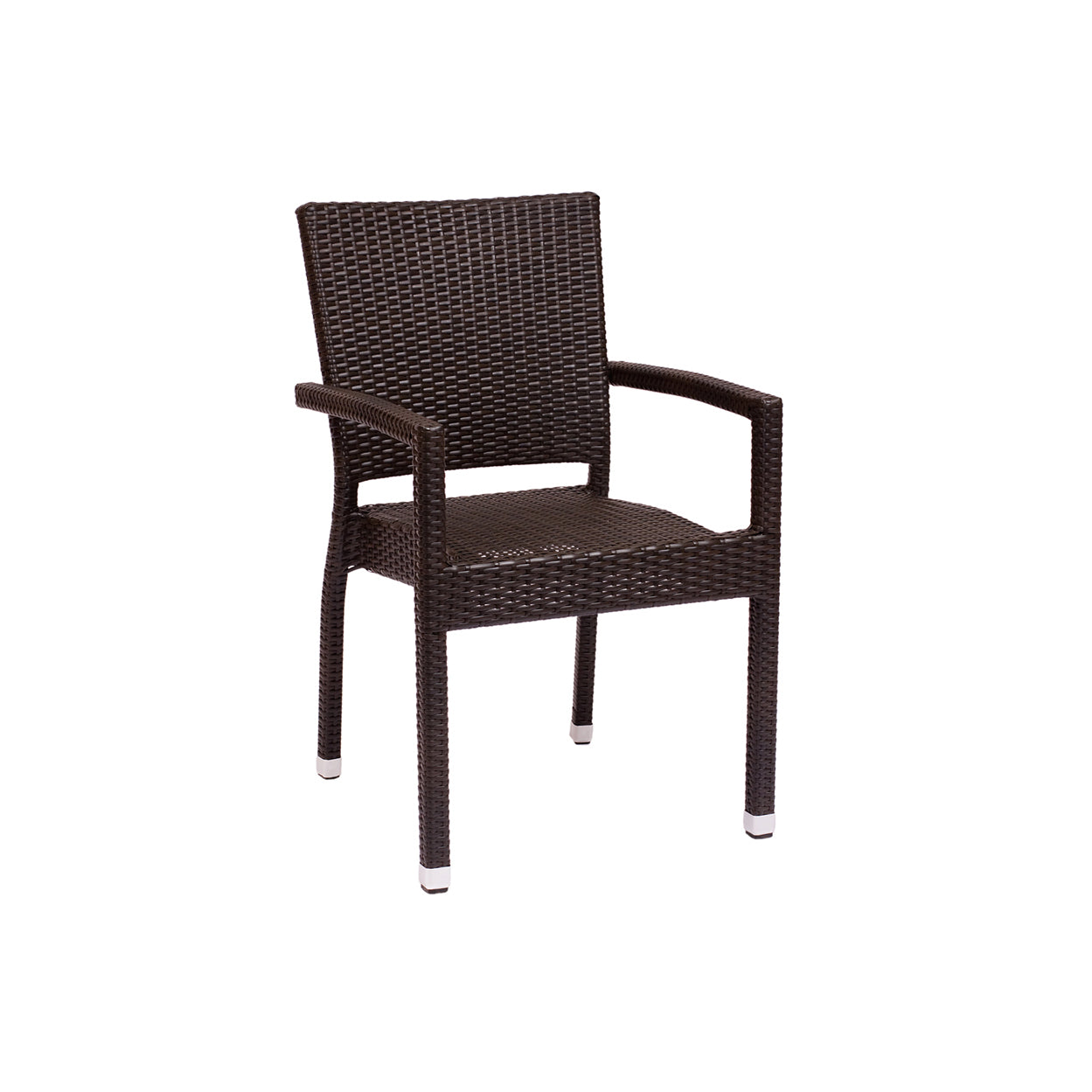 BFM Seating Monterey Outdoor / Indoor Java Synthetic Stackable Wicker Chair