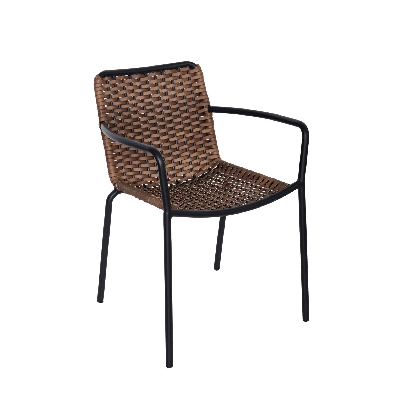 BFM Seating Captiva Outdoor / Indoor Stackable Wicker Arm Chair