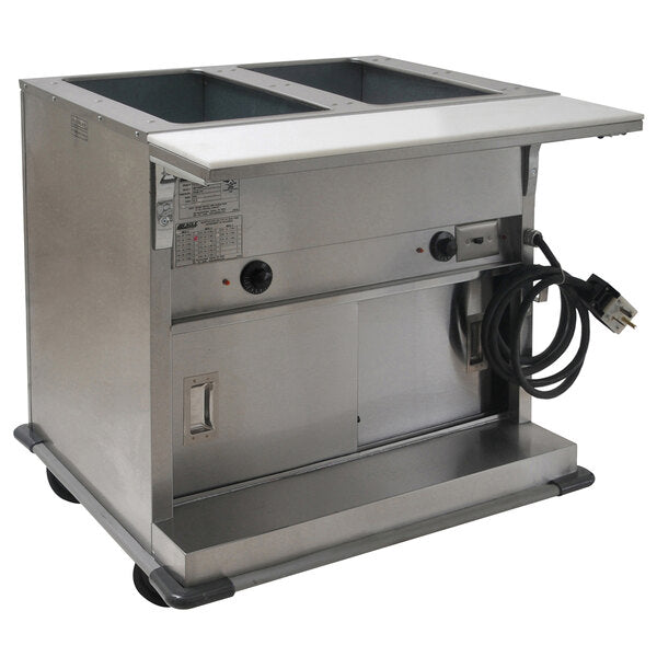 Eagle Group PHT2CB-240 | Two Pan Open Well Sliding Door Portable Electric Hot Food Table