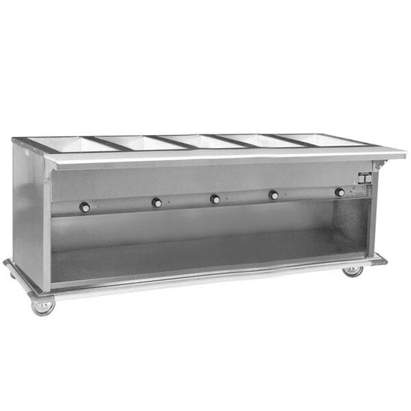 Eagle Group PHT5CB-240 | Five Pan Open Well Sliding Door Portable Electric Hot Food Table