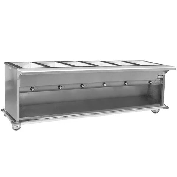 Eagle Group PHT6CB-240 | Six Pan Open Well Sliding Door Portable Electric Hot Food Table