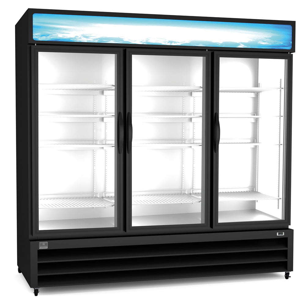 Kelvinator KCHGM72R | 81" Wide 3 Swing Door Merchandiser Refrigerator