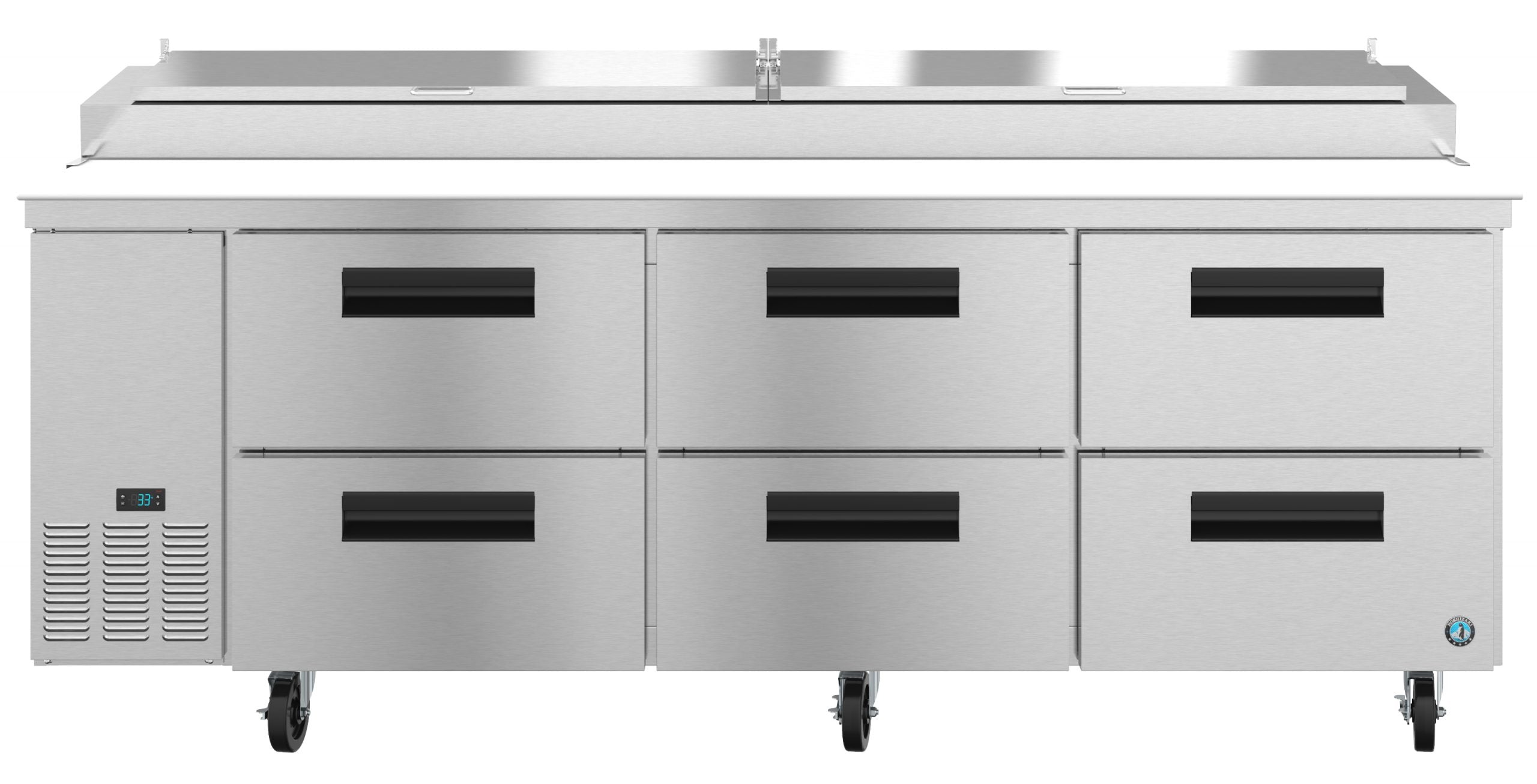 Hoshizaki PR93A-D6 | 93" Wide 6 Drawer Pizza Prep Table