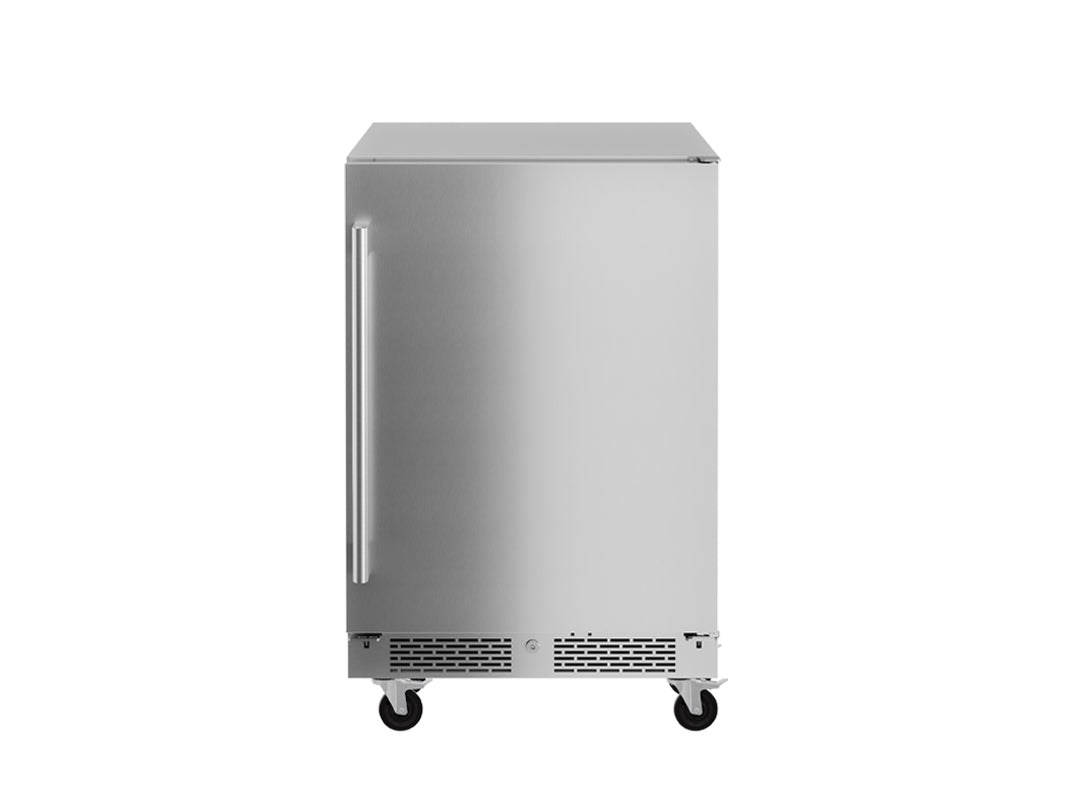 Zephyr PRB24C01AS-OD | 24" Wide Single Zone Outdoor 112 Can/7 Bottle Beverage Fridge