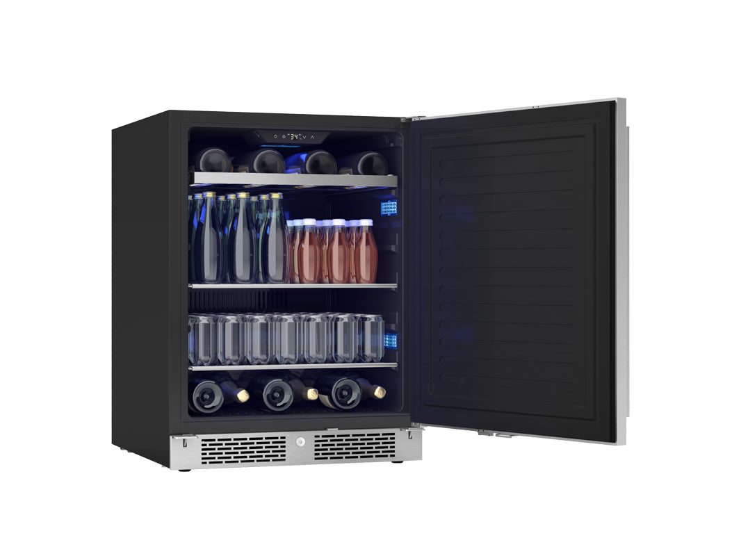 Zephyr - 24" Wide | ADA Compliant | Single Zone | 112 Can/7 Bottle Beverage Fridge