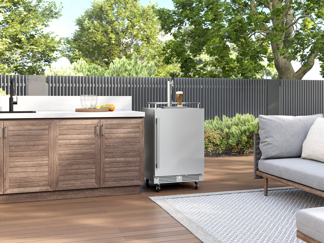 Zephyr PRKB24C01AS-OD | 24" Wide Outdoor Kegerator & Beverage Fridge