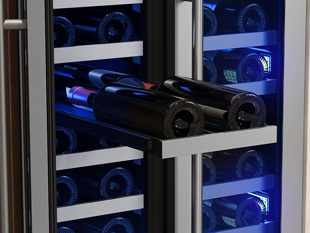 Zephyr PRW24C32CG | 24" Wide Dual Zone 42 Bottle Wine Fridge