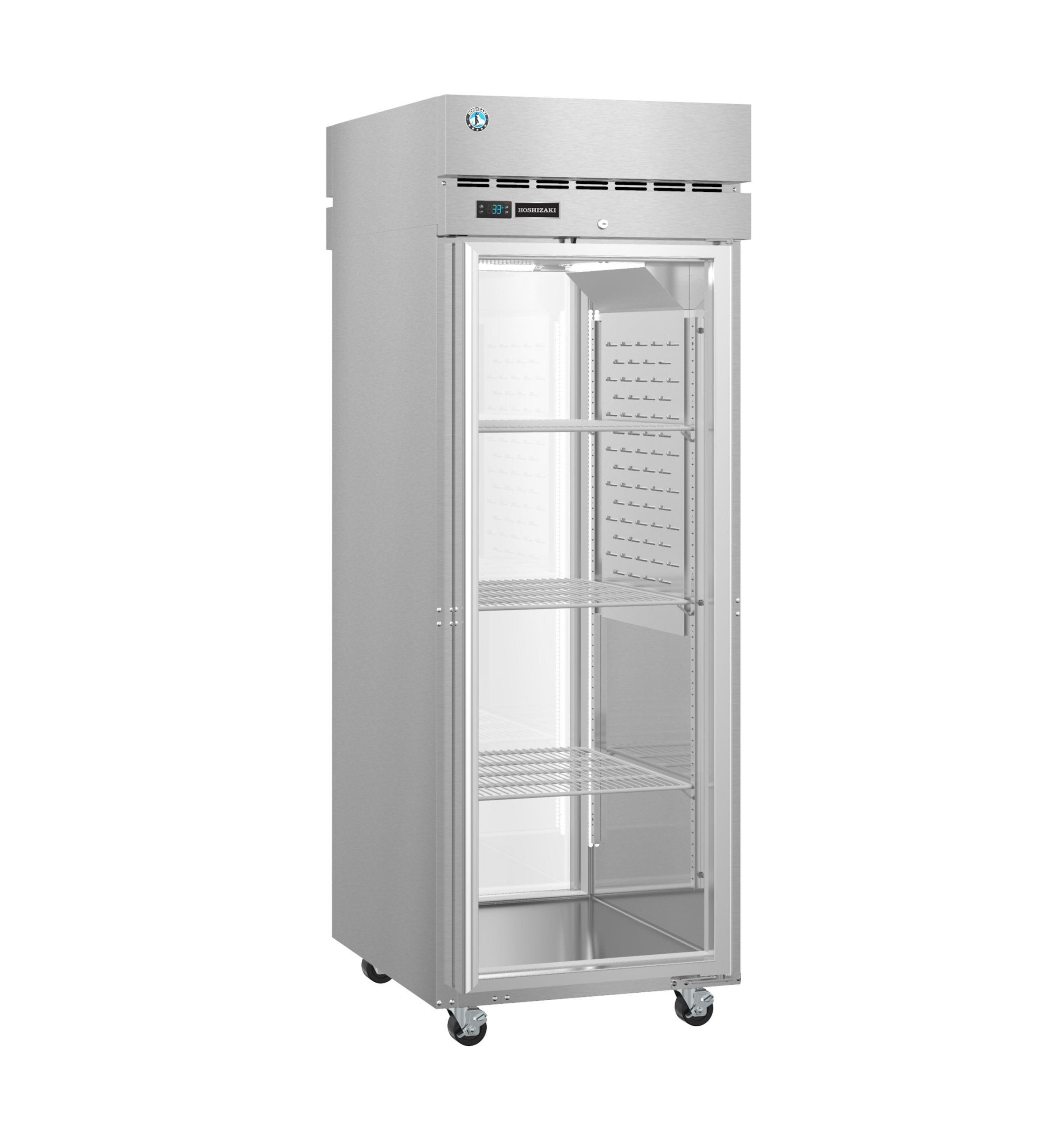 Hoshizaki PT1A-FG-FG | 28" Wide 2 Glass Door Top Mount Pass-Thru Refrigerator