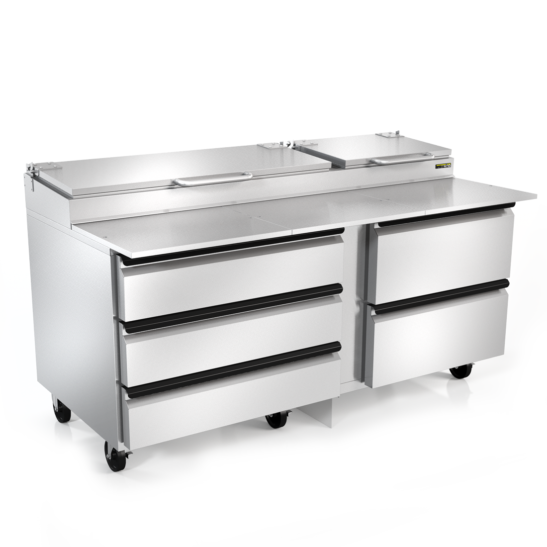 Silver King SKPZ72-EDUS2 | 72" Wide 5 Drawer Sandwich/Pizza Prep Table