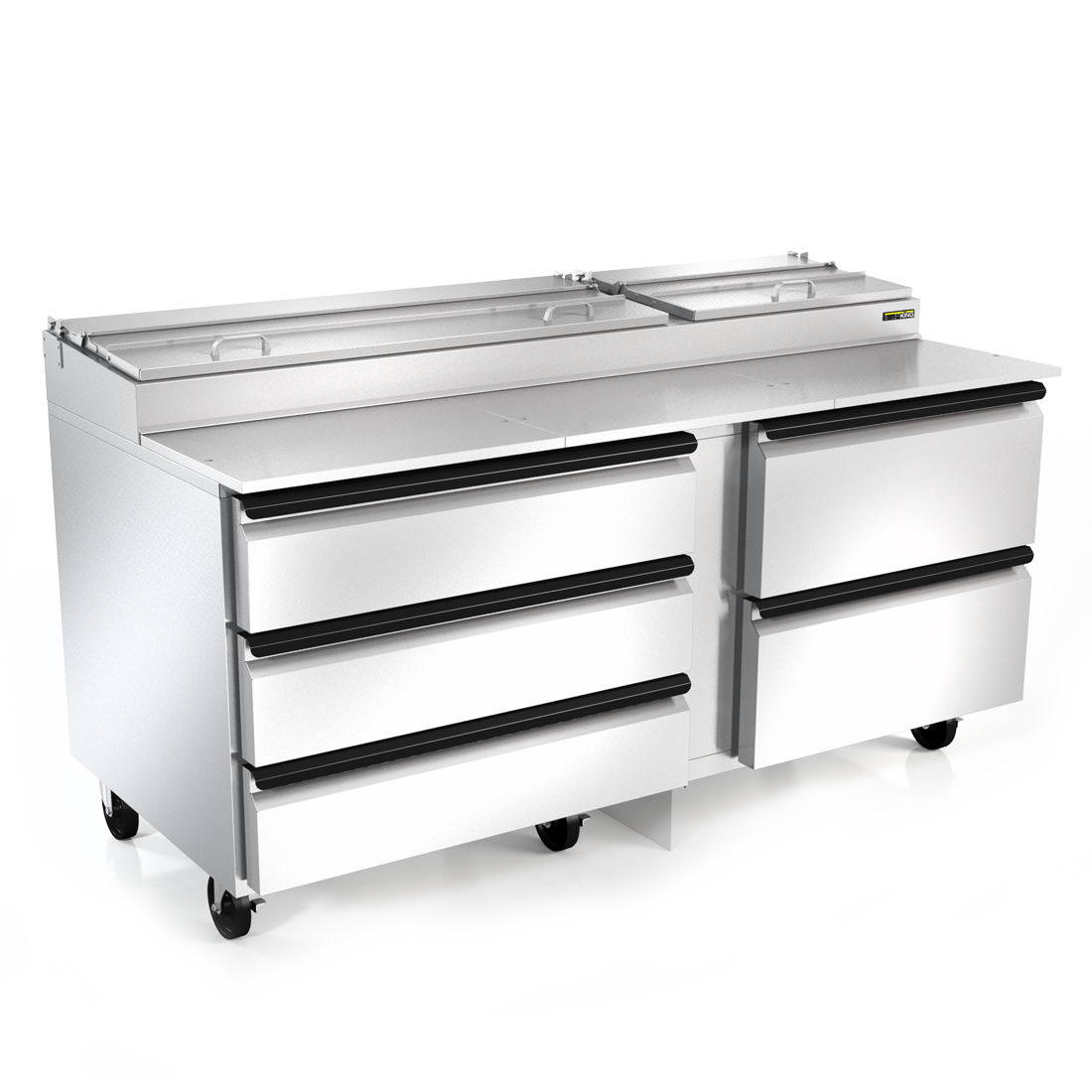 Silver King SKPZ72-EDUS3 | 72" Wide 5 Drawer Sandwich/Pizza Prep Table