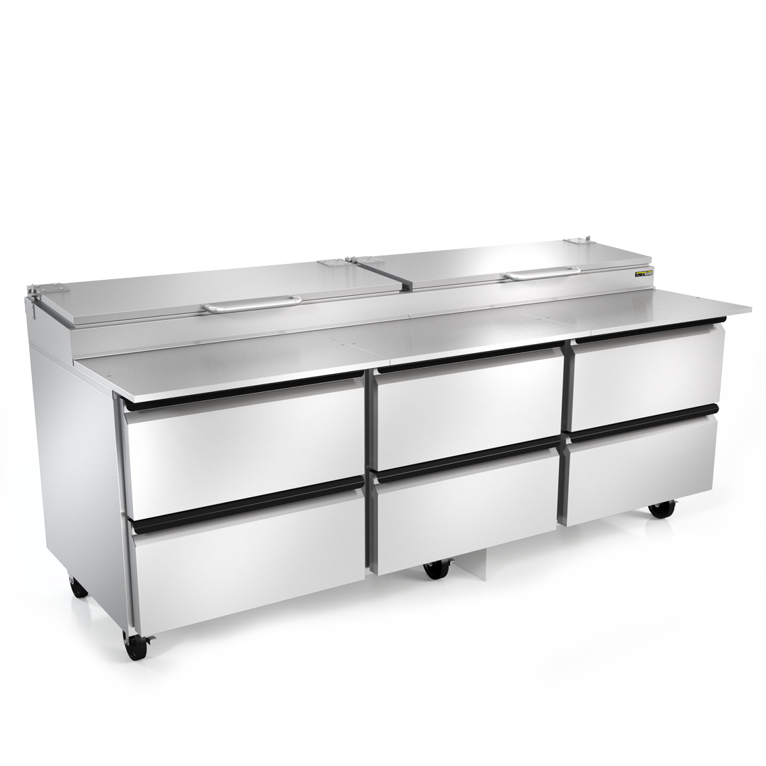 Silver King SKPZ92-EDUS1 | 92" Wide 6 Drawer Sandwich/Pizza Prep Table