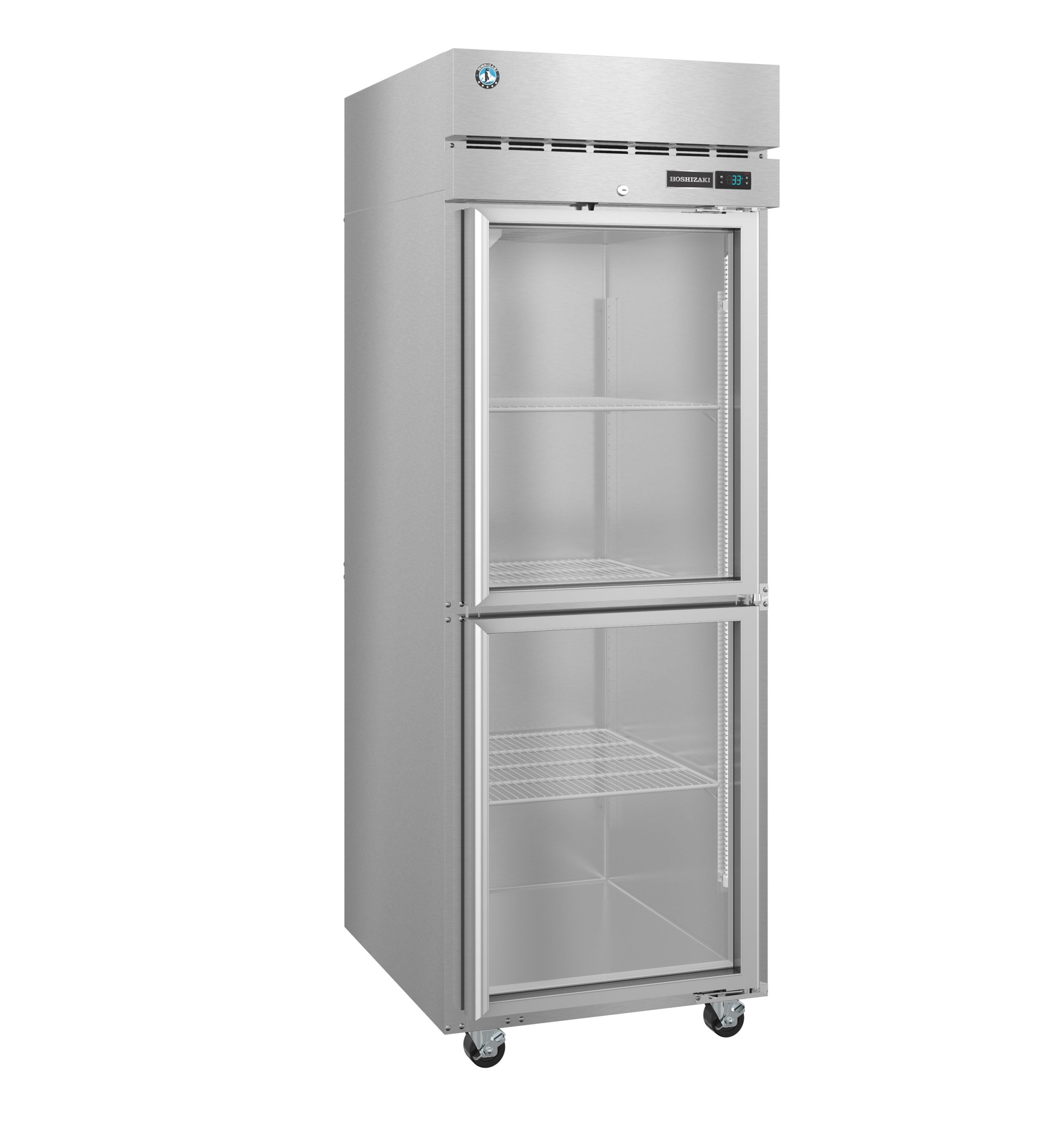 Hoshizaki R1A-HG | 28" Wide 2 Glass Door Top Mount Reach-In Refrigerator