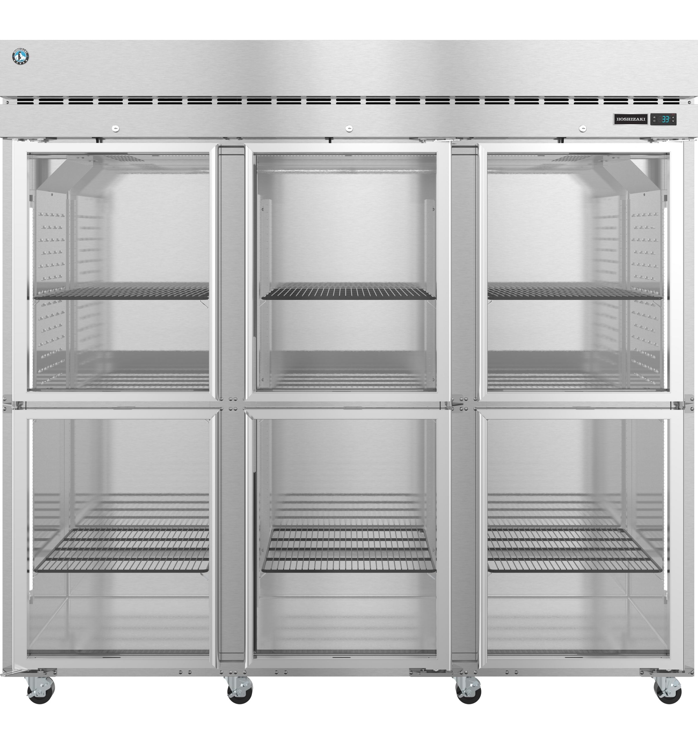 Hoshizaki R3A-HG | 83" Wide 6 Glass Door Top Mount Reach-In Refrigerator