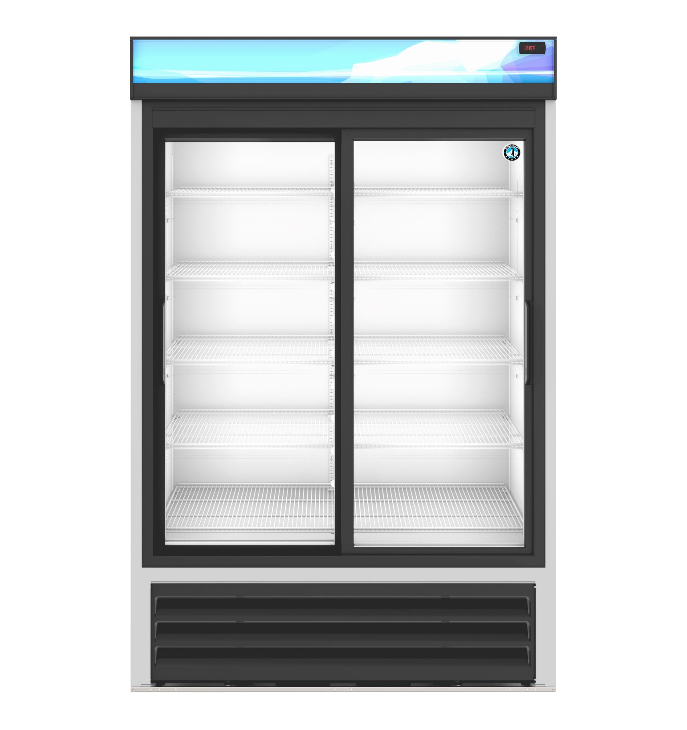 Hoshizaki RM-45-SD-HC | 51" Wide Silver 2 Sliding Door Merchandiser Refrigerator