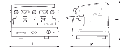 La Spaziale 2 Group Electronic Espresso Machine S2 EK TA Series