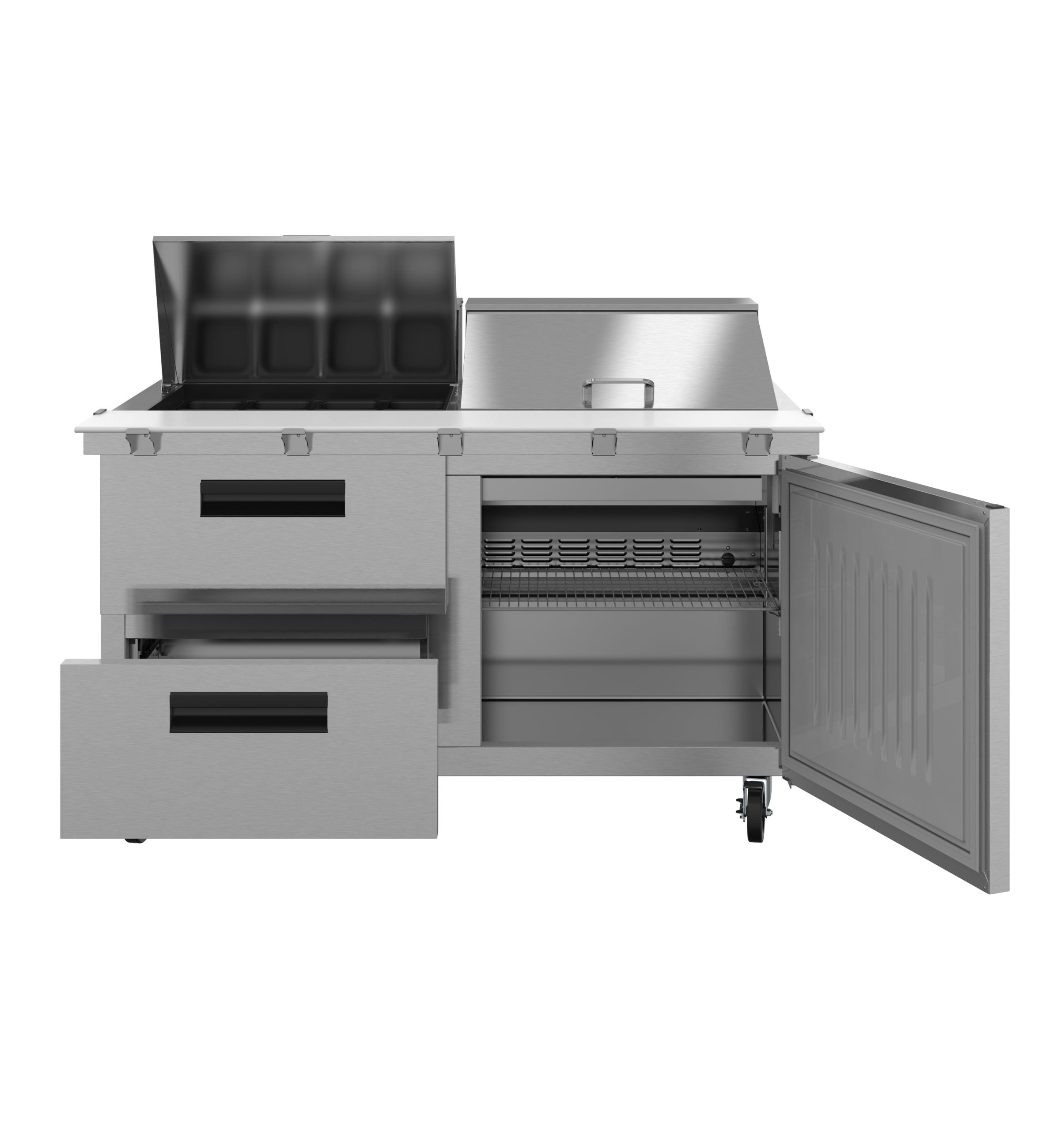 Hoshizaki SR60B-24MD2 | 60" Wide 2 Drawer Mega Top Sandwich Prep Table