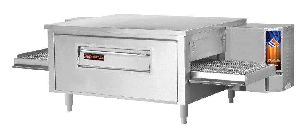 Sierra C1840 | 58" Wide Stainless Steel Gas/Electric Pizza Oven