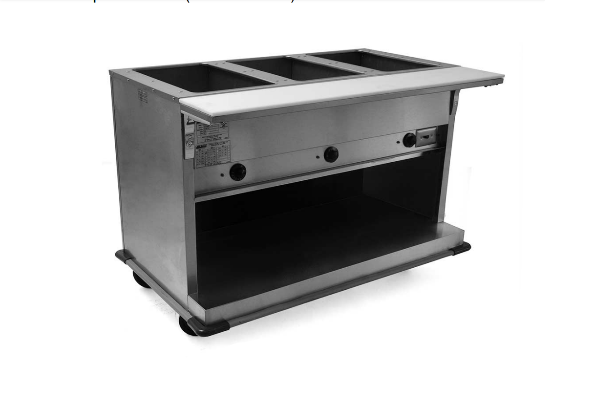 Eagle Group PHT4CB-240 | Four Pan Open Well Sliding Door Portable Electric Hot Food Table