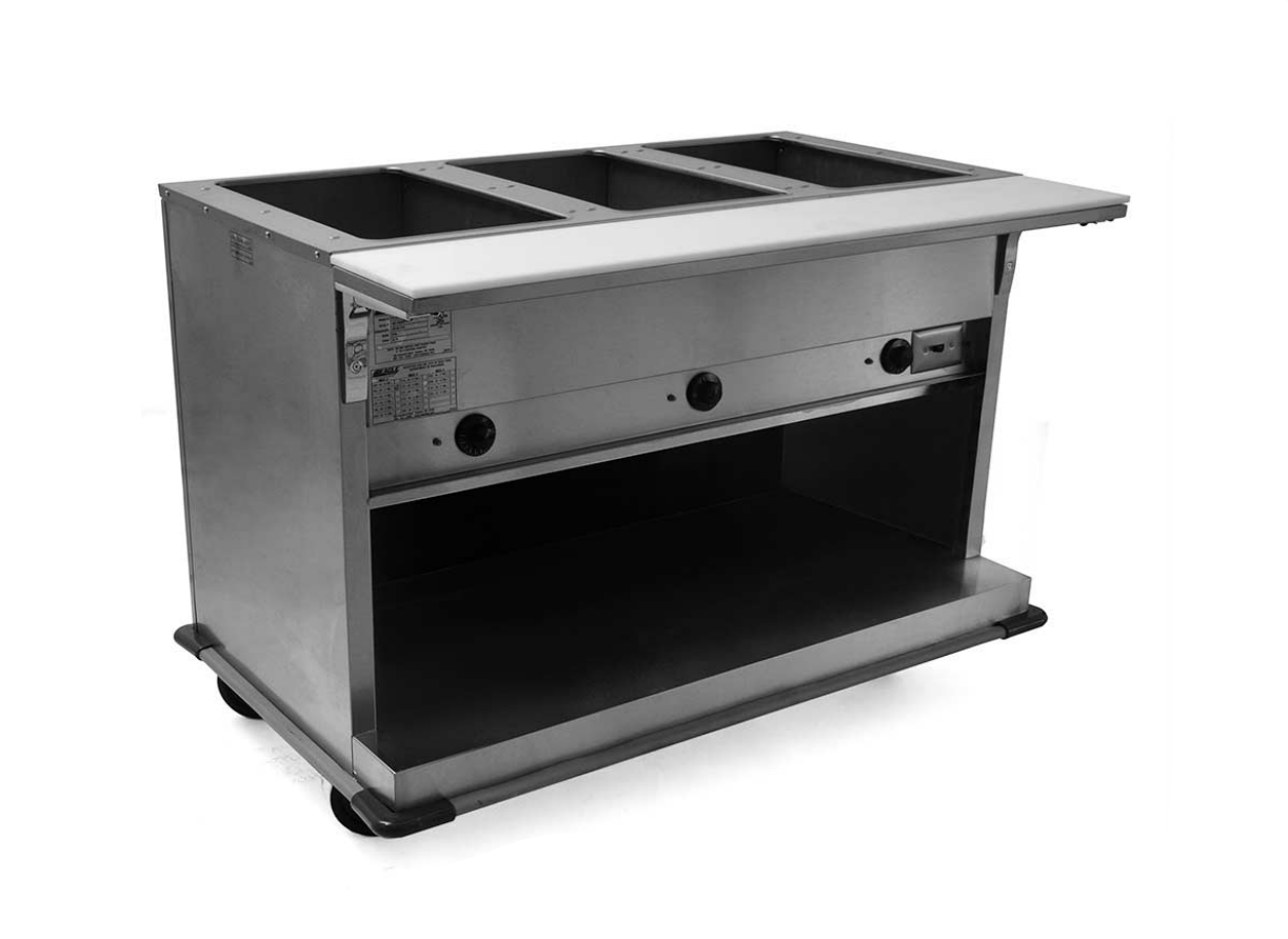 Eagle Group PHT4CB-208 | Four Pan Open Well Sliding Door Portable Electric Hot Food Table