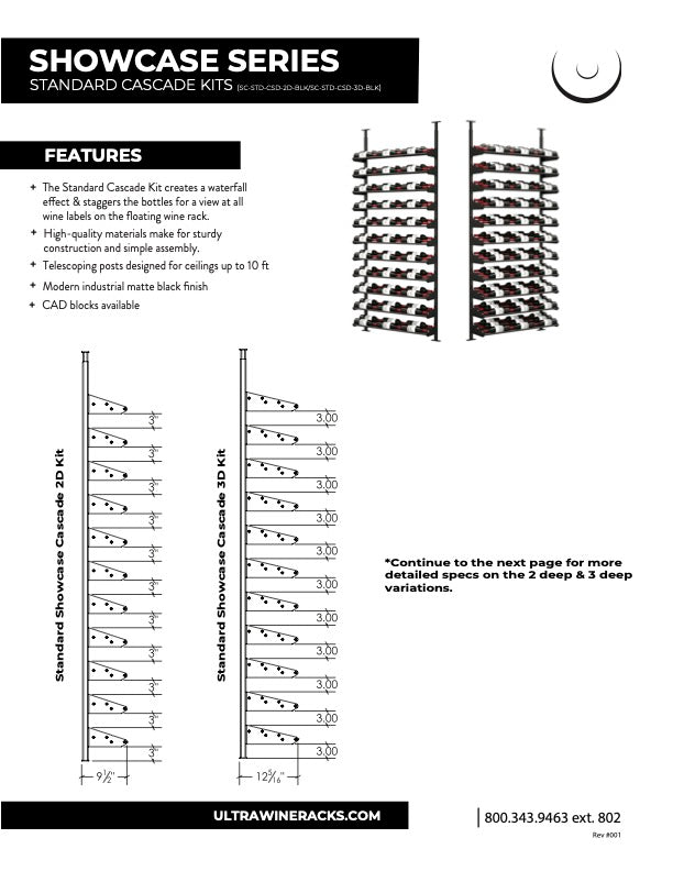 Ultra - Standard Cascade Kits | Black | 66-99 Bottles