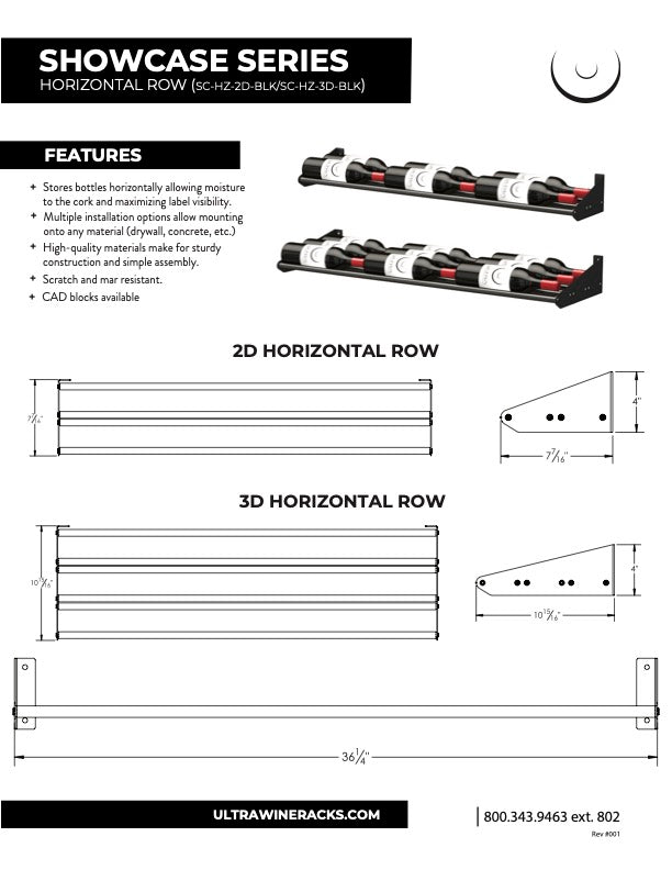 Ultra - Horizontal Row | Black