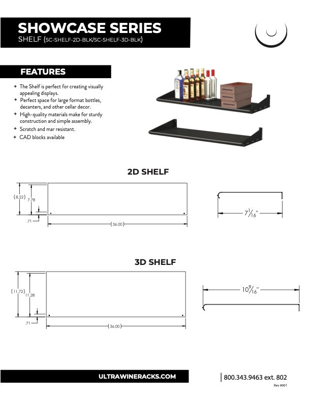 Ultra - Showcase Shelf | Black