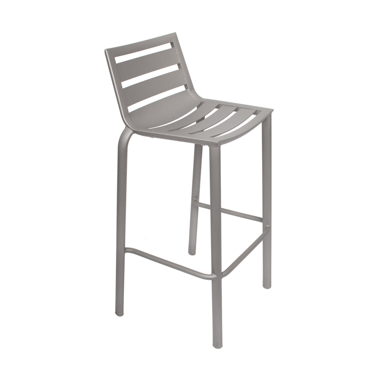 BFM Seating South Beach Silver Outdoor / Indoor Stackable Aluminum Chair